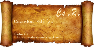 Csendes Róza névjegykártya